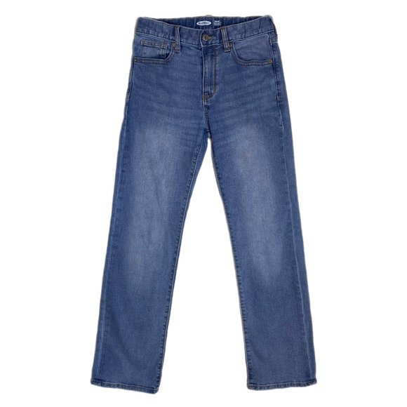 Old Navy Boys Straight Leg Jeans with Built-In Flex Light Wash Size 12 - Picture 1 of 7